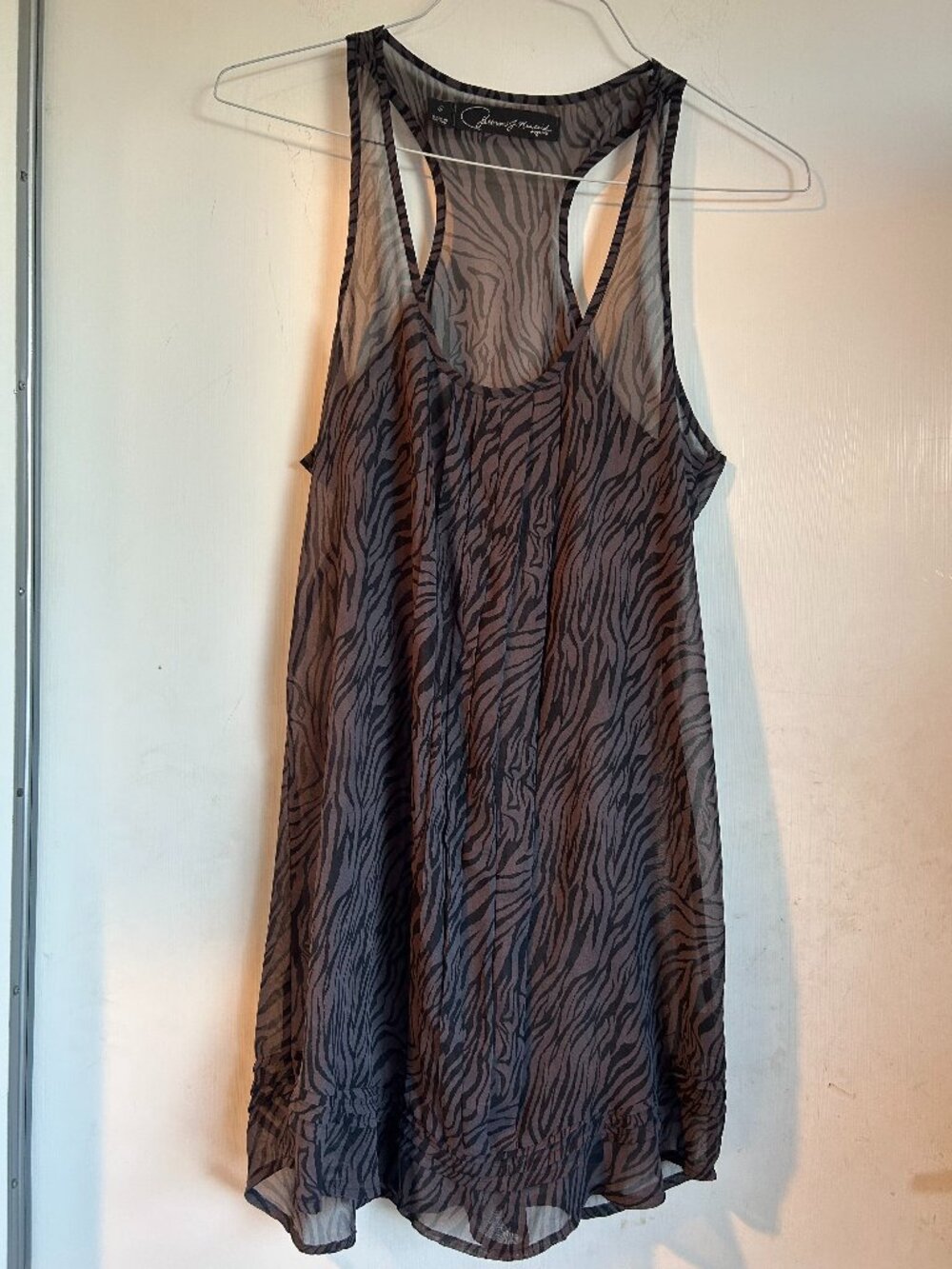 Patterson J Kincaid - Sheer Zebra Print Tank